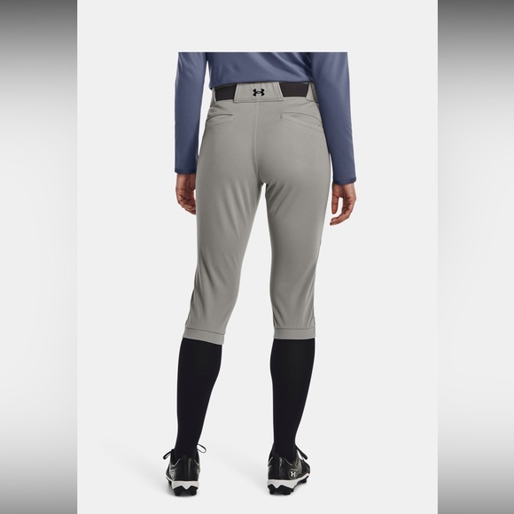 NWT - Under Armour Gray/Gray Black Women’s SOFTBALL PANTS - XS! - Picture 2 of 6